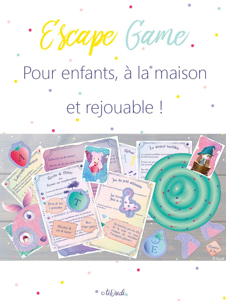 escape game maison pour enfant qui peut être rejoué
