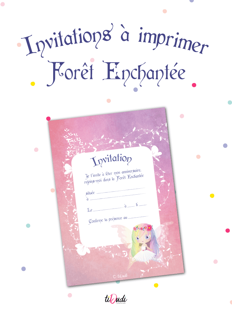 Invitations A Imprimer Foret Enchantee Tidudi