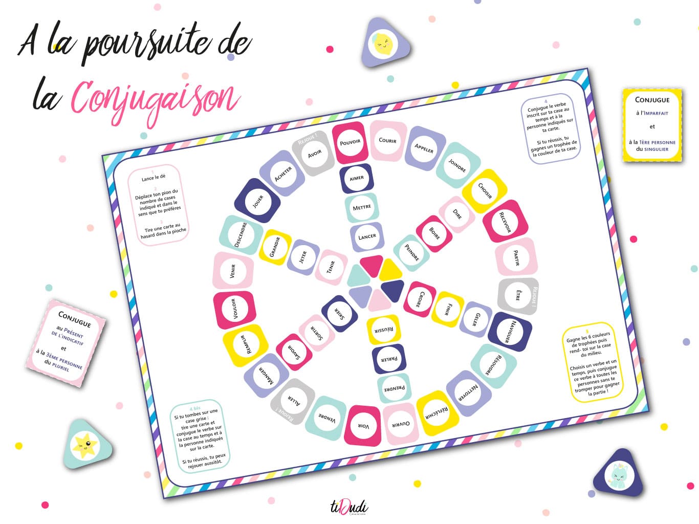 Jeu Pour Apprendre La Conjugaison Kit P dagogique TiDudi