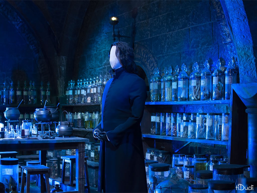 Professeur Rogue Studios Harry Potter Londres Le costume du Professeur Rogue dans la salle des potions. Studios Harry Potter de Londres