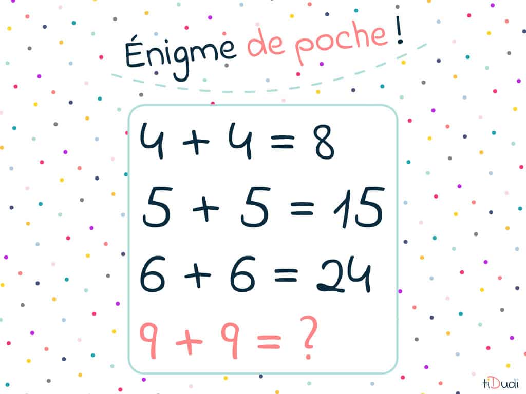Énigme de suite numérique Suite numérique : trouvez le nombre qui termine la suite logique