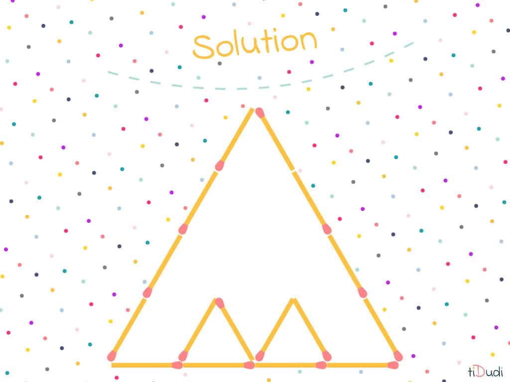 solution de l'énigme allumettes des 3 triangles