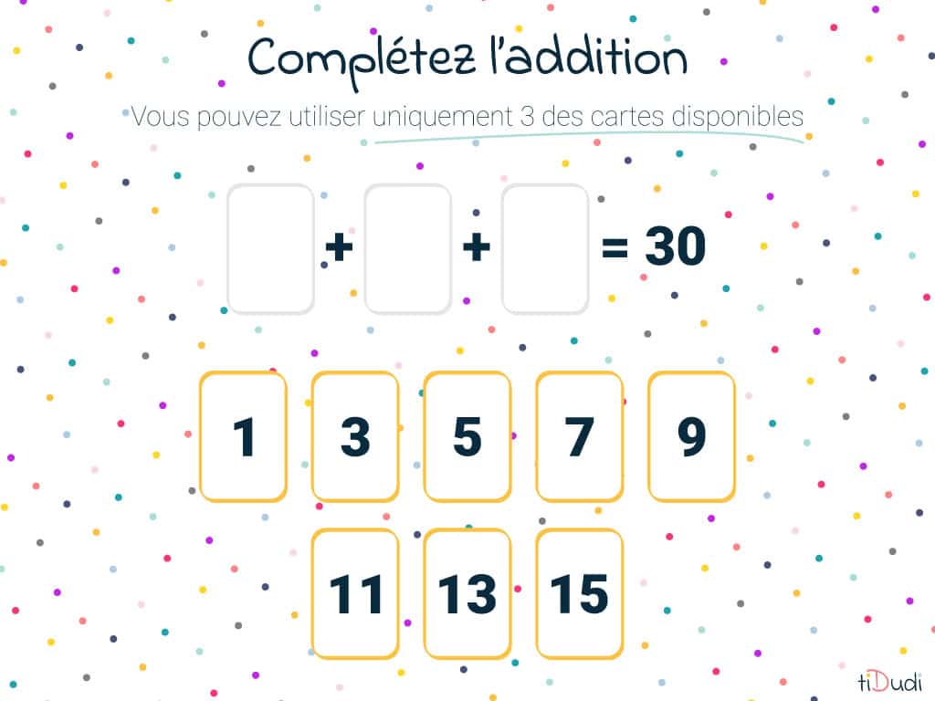 Complétez l'addition pour résoudre cette énigme de calcul impossible